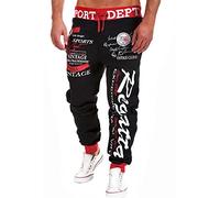 Generisch Leggings Giù A Vita Aperta Liscia Lettera Uomo Stampa Lunga Casual Nastro Estensibile Pantaloni Uomo Abbigliamento Da Ciclismo Uomo, Colore: rosso, 3XL