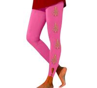 Generisch Leggings natalizi da donna sportivi da yoga con albero di Natale stampa a vita alta Natale leggings sportivi stretch push up leggins Shape leggings da escursionismo pantaloni fitness costume