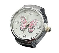 Generisch L'esercito degli anelli per dire il tempo, anello per orologio, anello rotondo grosso, anello regolabile in argento, gioielli alla moda di calendula secchi, Taglia unica, Metallo, Non pietra