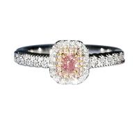 Generisch Lessico degli anelli Anello colorato smaltato design floreale e artistico da donna anello quadrato robusto bicolore oro galvanico femminile argento coppia di anelli 925, 7, Metallo, Non