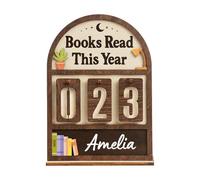 Generisch Libreria - 17,7 x 15,2 cm in legno decorazione libreria tracker avanzamento letterario | angolo biblioteca | uso domestico sul posto di lavoro a casa