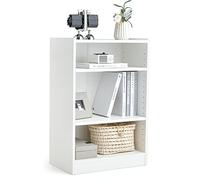 Generisch Libreria con 3 ripiani regolabili per soggiorno, camera da letto, studio, 30 x 50 x 75 cm, bianco