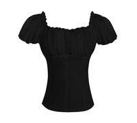 Generisch Libri di storia medievali per studenti della 5 camicia con camicia con una spalla a maniche corte Cappotto rosso da donna Costume da cosplay scarlatto (nero, XL)