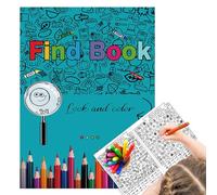 Generisch Libro di ricerca e colorare | Disegni da colorare con personaggi dei cartoni animati per bambini | Ricerca interattiva e trova gioco Giocattoli di colore per le ragazze per la casa