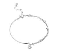 Generisch Light Small Crowd Simple Fashion Light Retro Asimmetric Zircon Bracelet High End Sense Small Crowd Light Bracelet Cold Wind Versatile Hand Decoration Braccialetto con nome bambini, Taglia