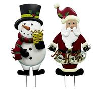 Generisch Lighted Up Santa Claus - Luce decorativa a forma di fiume Colorful Yard Plug-In Santa Claus Light | Stakes for Outdoor Holiday Decor, Outdoor Christmas Lights, Garden Patio Park Yard Display