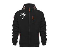 Generisch Limit Io - Felpa con cappuccio da uomo con cerniera, casual, vestibilità larga, maglione, felpa in pile per l'inverno, per tutti i giorni, comoda da streetwear, Nero , XL