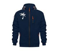 Generisch Limit Io - Felpa con cappuccio da uomo con cerniera, casual, vestibilità larga, maglione, felpa in pile per l'inverno, per tutti i giorni, comoda da streetwear, Blu marino, M