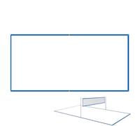 Generisch Linee di confine per pallavolo - Linee da gioco - Set di corde con bordo visibile per giardino, campeggio, picnic, prato