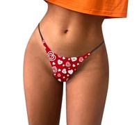 Generisch Lingerie da donna per San Valentino, mutandine traspiranti, comode, romantiche, appassionate, seduzioni, Colore: rosso, L
