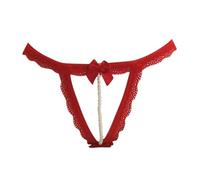 Generisch Lingerie Mutande Divertente lingerie nera Tanga da donna, massaggio con perle, non scivola. Passione condimento delle donne, RD1, Taglia unica