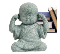 Generisch Little Monk - Pro | Zen Buddha - Statua De Petit Moine Bouddha En Résine Pour Décoration De Maison Et Bureau | Figura De Monje Zen | Statua | 2026 Pro | Cute | Grigio