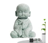 Generisch Little Monk - Pro | Zen Buddha - Statua De Petit Moine Bouddha En Résine Pour Décoration De Maison Et Bureau | Figura De Monje Zen | Statua | 2026 Pro | Cute | Grigio