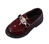 Generisch Loafers, scarpe da sposa, scarpe da scuola, eleganti in pelle, per bambini, scarpe da sera, slip-on, scarpe basse, uniformi, per il tempo libero, Vino, 30 EU