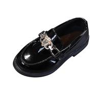 Generisch Loafers, scarpe da sposa, scarpe da scuola, eleganti in pelle, per bambini, scarpe da sera, slip-on, scarpe basse, uniformi, per il tempo libero, Nero , 31 EU