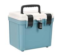 Generisch Lockable Storage Containers - ABS 21,5 x 19 x 18 cm | Portable Large Capacity Organizer Box | Secure Storage for Tools Documents Medicine Files Home School Work Travel Car RV Kitchen Use