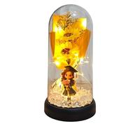 Generisch Luce ambientale a LED, girasole sotto protezione in acrilico, simpatica statuetta di addio al celibato, decorazione a luce calda, ricordo della comunità di classe
