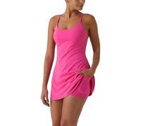 Generisch L'ultimo abito attivo senza schiena con controllo della pancia, realizzato per movimenti e semplici pause, abito da allenamento, con tasca, Rosa rosso, XXXXL