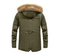 Generisch Lungo inverno da uomo con colletto in peluche caldo regolabile per un freddo estremo durante le attività all'aria aperta, comfort quotidiano in città, verde militare, XL