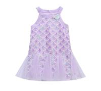 Generisch Lungo Ragazze Estate Casual Senza Maniche Vestiti Gilet Per I Neonati Confortevole Elastico In Vita Da Gioco All'aperto Vestito Da Ragazza Taglia, Lilla, 3-4 Anni