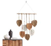 Generisch Macrame Wall Art - Tassello boho fatto a mano | Leaves Tassels Woven Cotton Ornaments Boho Art Wall Decor | Colorful Wall Decor for Living Room