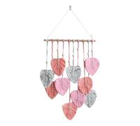 Generisch Macrame Wall Art - Tassello boho fatto a mano | Leaves Tassels Woven Cotton Ornaments Boho Art Wall Decor | Colorful Wall Decor for Living Room