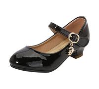 Generisch Mädchen Mary Jane Strap Flache Schuhe Ballerine Prinzessin Schuhe Flache Schulschuhe Kleiderschuhe Party-Schulschuhe Niedrige Absätze Party Promschuhe Abendschuhe