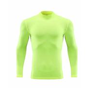 Generisch Maglia da ciclismo da uomo, a compressione, UPF 50+, protezione UV, traspirante, per corsa, corsa, allenamento, verde, S