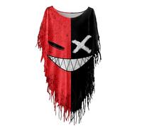 Generisch Maglia da donna con stampa di Halloween in stile, Blu marino, XXL