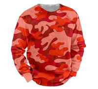 Generisch Maglia sportiva da uomo, a maniche lunghe, senza cappuccio, camouflage, b, XL