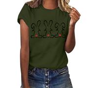 Generisch Maglietta da donna, vestibilità regolare, girocollo, a maniche corte, estiva, modello basic, tinta unita, bianco, nero, verde, rosa, blu, maglietta da donna, nero, scollo sciancrato, D-ag