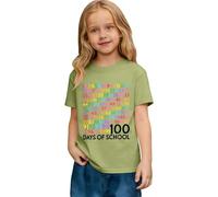 Generisch Maglietta da gioco dinamica per bambini, con motivo di inizio della scuola, in cotone, per il tempo libero, per la classe, per l'apprendimento, design moderno e streetwear