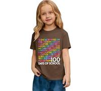 Generisch Maglietta da gioco dinamica per bambini, con motivo di inizio della scuola, in cotone, per il tempo libero, per la classe, per l'apprendimento, design moderno e streetwear