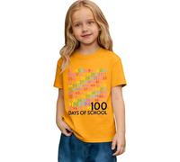 Generisch Maglietta da gioco dinamica per bambini, con motivo di inizio della scuola, in cotone, per il tempo libero, per la classe, per l'apprendimento, design moderno e streetwear