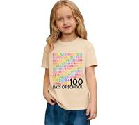 Generisch Maglietta da gioco dinamica per bambini, con motivo di inizio della scuola, in cotone, per il tempo libero, per la classe, per l'apprendimento, design moderno e streetwear