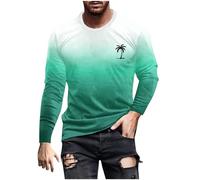 Generisch Maglietta da uomo a maniche lunghe, basic, a maniche lunghe, per il tempo libero, a maniche lunghe, alla moda, a maniche lunghe, a girocollo, oversize, con sfumatura, sottile, a maniche