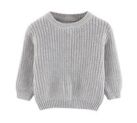 Generisch Maglione a maglia di alta qualità per ragazze con scollo rotondo a maniche lunghe per le fredde giornate invernali come abbigliamento alla moda, b, 1-2 Anni