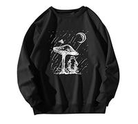 Generisch Maglione casual a maniche lunghe da donna come base alla moda con stampa alla moda per un individuo, Nero , L