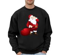 Generisch Maglione con cappuccio natalizio con stampa grafica da uomo | Felpa festiva per tutti senza, Nero , L