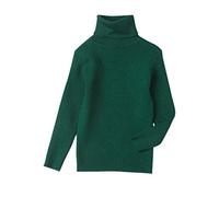 Generisch Maglione da bambina caldo e leggero, a collo alto, unisex, basic, tinta unita, casual, per il tempo libero, a maniche lunghe, per autunno e inverno