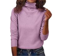 Generisch Maglione da donna a maniche lunghe, comodo, vestibilità per uscire da donna, a maniche lunghe, per vacanze, casual, elegante, per primavera, autunno e inverno, caldo, casual, per allenamento