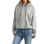 Generisch Maglione da donna in cotone, a maniche lunghe, sportivo, con cappuccio, comoda felpa casual, classico, top per autunno e inverno, con coulisse, Light Ashy, s