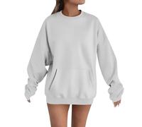 Generisch Maglione da donna in cotone, felpa da donna, oversize, con cappuccio, con cappuccio, camicetta Quarter Zip Tops Essentials Sprotshit, vestibilità autunnale, giacca da corsa, Colore: rosso