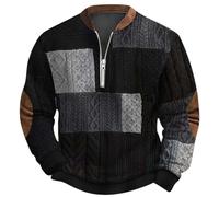 Generisch Maglione da uomo alla moda di grandi dimensioni, casual, stampa digitale 3D, maglione in tessuto con chiusura a girocollo, felpa Mike, grigio., 4XL