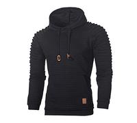 Generisch Maglione da uomo con maniche con cappuccio Plates Tee Long Top Felpa da uomo Outsider Autumn Team 658498, Nero , L
