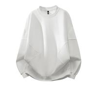 Generisch Maglione da uomo con scollo rotondo, casual, a maniche lunghe, comodo, leggero, traspirante, morbido, vestibilità comoda, girocollo, per l'uso quotidiano, per le escursioni all'aria aperta