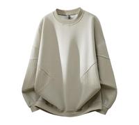 Generisch Maglione da uomo con scollo rotondo, casual, a maniche lunghe, comodo, leggero, traspirante, morbido, vestibilità comoda, girocollo, per l'uso quotidiano, per le escursioni all'aria aperta