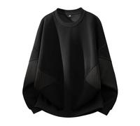 Generisch Maglione da uomo con scollo rotondo, casual, a maniche lunghe, comodo, leggero, traspirante, morbido, vestibilità comoda, girocollo, per l'uso quotidiano, per le escursioni all'aria aperta