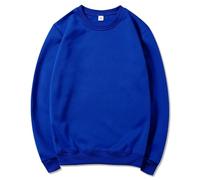 Generisch Maglione da uomo senza cappuccio, felpa da uomo, nero, XXL, girocollo, tinta unita, da jogging, classico, a maniche lunghe, casual, comodo e caldo, Blu, s