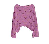 Generisch Maglione natalizio da donna, girocollo, divertente maglione natalizio a maglia fine norvegese, morbido maglione invernale, casual, a maniche lunghe, colore patchwork, Vedi immagine, XXL